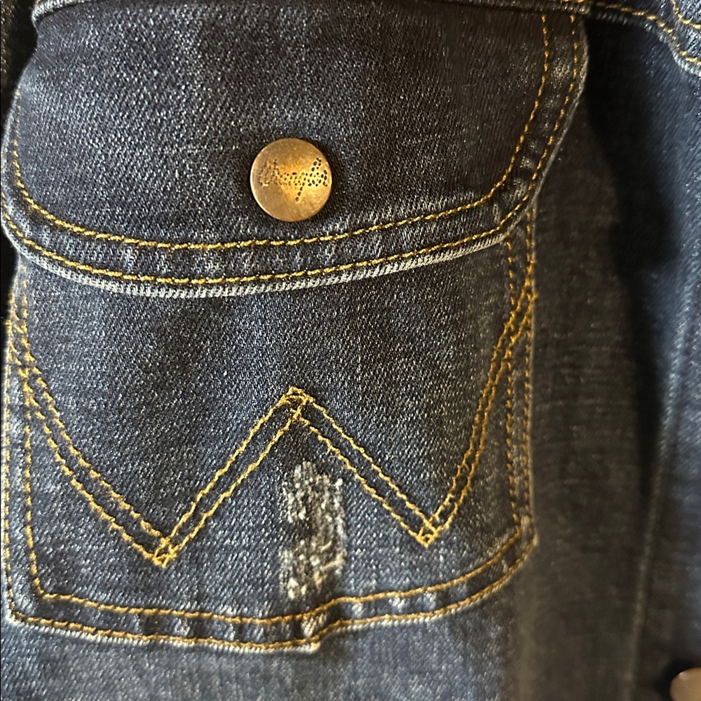 Wrangler Dark Blue Denim Jacket xxl - Picture 3 of 6